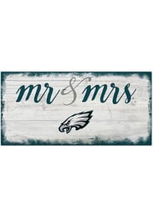 Philadelphia Eagles Script Mr and Mrs Sign