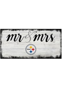 Pittsburgh Steelers Script Mr and Mrs Sign