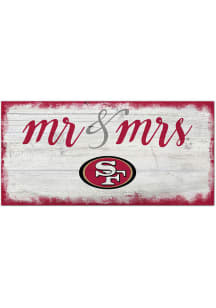 San Francisco 49ers Script Mr and Mrs Sign