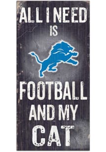 Detroit Lions Football and My Cat Sign