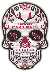 Arizona Cardinals 12in Sugar Skull Sign
