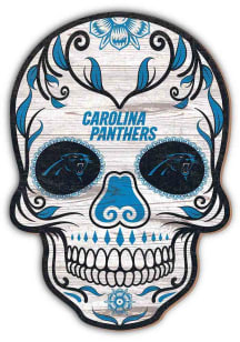 Carolina Panthers 12in Sugar Skull Sign