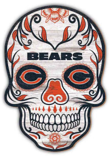 Chicago Bears 12in Sugar Skull Sign