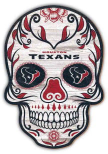 Houston Texans 12in Sugar Skull Sign