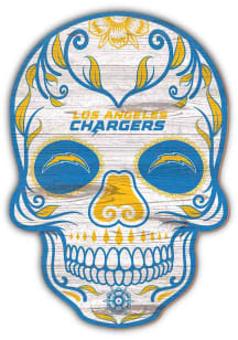 Los Angeles Chargers 12in Sugar Skull Sign