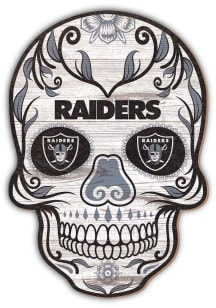 Las Vegas Raiders 12in Sugar Skull Sign