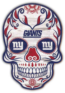 New York Giants 12in Sugar Skull Sign