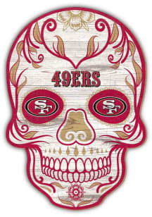 San Francisco 49ers 12in Sugar Skull Sign