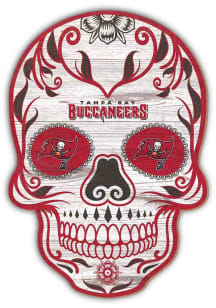 Tampa Bay Buccaneers 12in Sugar Skull Sign