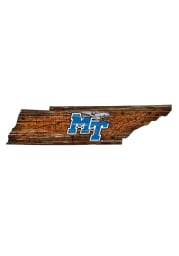 Middle Tennessee Blue Raiders Distressed State 24 Inch Sign