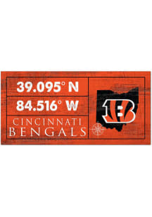 Cincinnati Bengals Horizontal Coordinate Sign