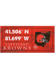 Cleveland Browns Horizontal Coordinate Sign