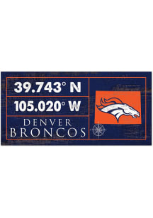 Denver Broncos Horizontal Coordinate Sign