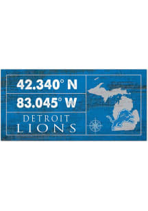 Detroit Lions Horizontal Coordinate Sign