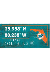 Miami Dolphins Horizontal Coordinate Sign