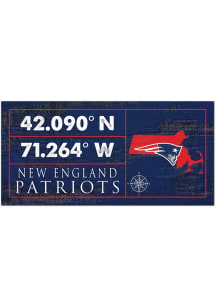 New England Patriots Horizontal Coordinate Sign