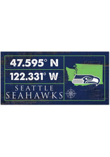 Seattle Seahawks Horizontal Coordinate Sign