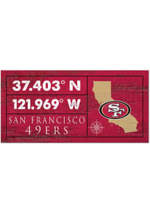 San Francisco 49ers Horizontal Coordinate Sign