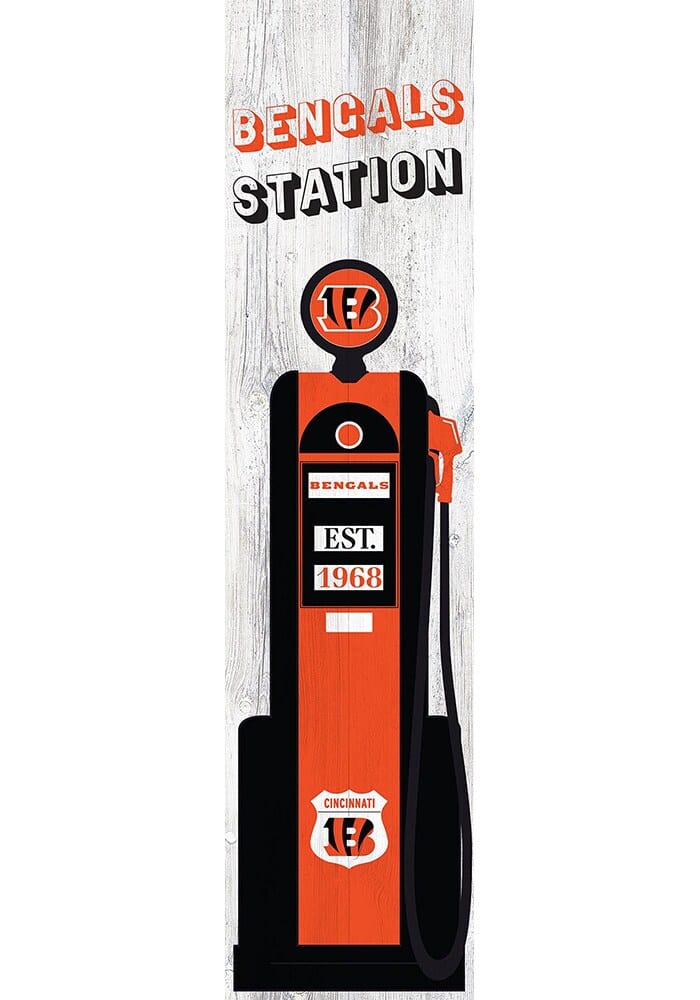 Cincinnati Bengals Retro Pump Leaner Sign