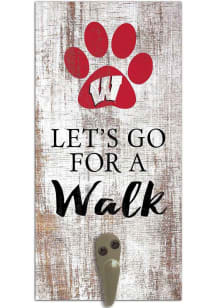 Wisconsin Badgers 6x12 Leash Holder Sign