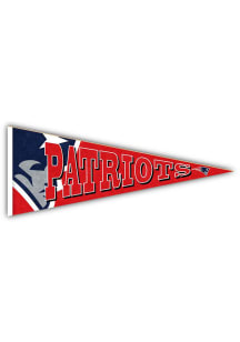 New England Patriots Wood Pennant Sign
