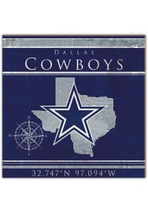 Dallas Cowboys Coordinates 10x10 Sign