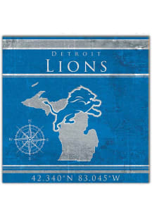 Detroit Lions Coordinates 10x10 Sign
