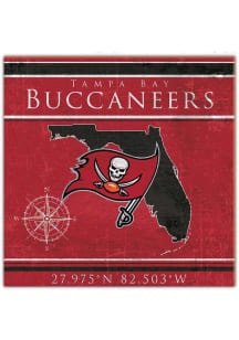 Tampa Bay Buccaneers Coordinates 10x10 Sign