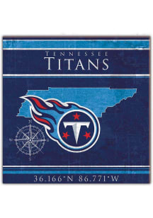 Tennessee Titans Coordinates 10x10 Sign