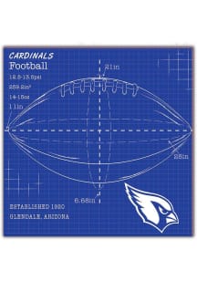 Arizona Cardinals Ball Blueprint 10x10 Sign