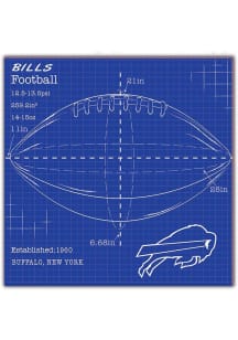 Buffalo Bills Ball Blueprint 10x10 Sign