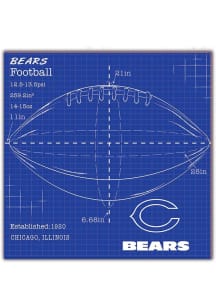 Chicago Bears Ball Blueprint 10x10 Sign