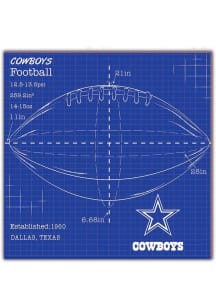 Dallas Cowboys Ball Blueprint 10x10 Sign