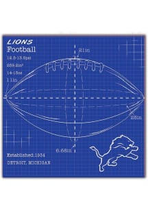 Detroit Lions Ball Blueprint 10x10 Sign