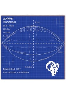 Los Angeles Rams Ball Blueprint 10x10 Sign