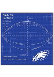 Philadelphia Eagles Ball Blueprint 10x10 Sign