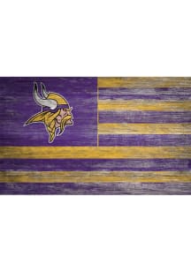 Minnesota Vikings Distressed Flag 11x19 Sign