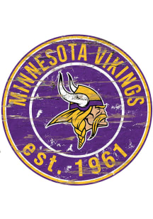 Minnesota Vikings Established Date Circle 24 Inch Sign