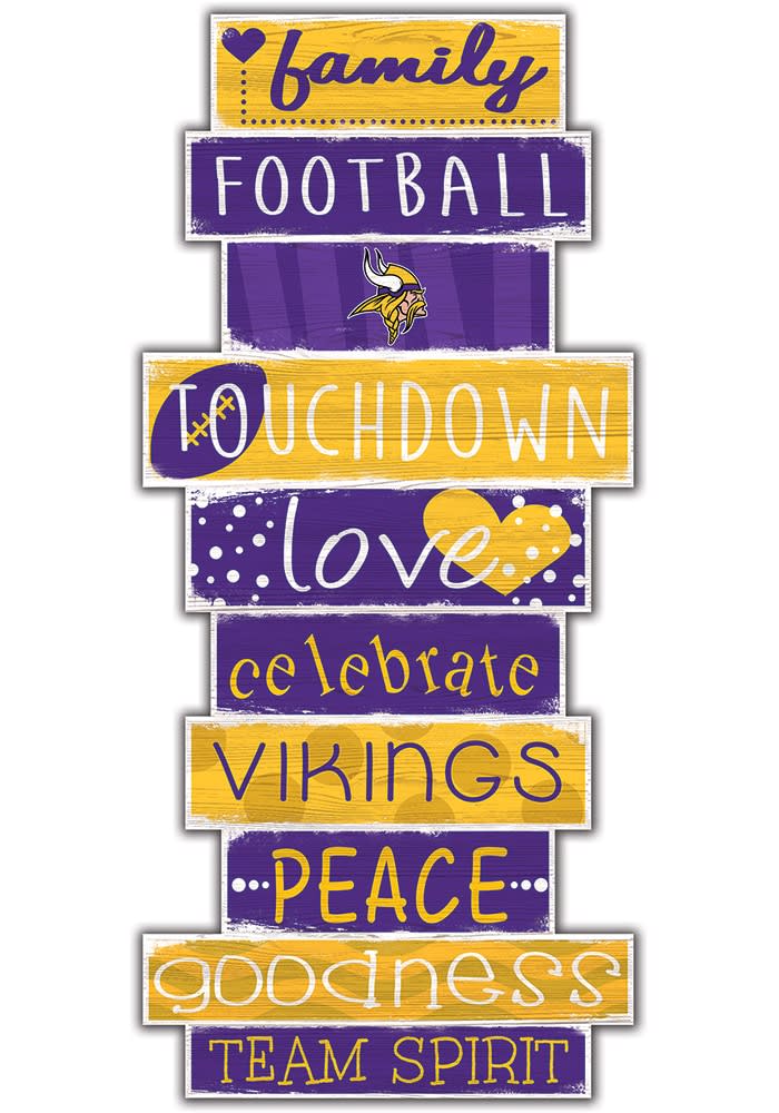 Minnesota Vikings USA Flag Cutout Sign 