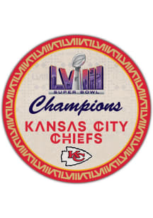 Kansas City Chiefs Super Bowl LVIII Champs Border Circle Sign