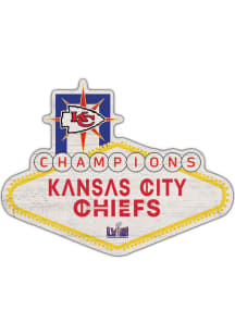 Kansas City Chiefs Super Bowl LVIII Champs Vegas Sign Shape Sign