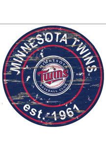 Minnesota Twins Established Date Circle 24 Inch Sign