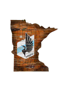 Minnesota United FC Distressed State 24 Inch Sign