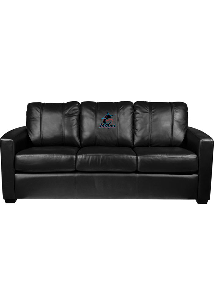 Miami Marlins Faux Leather Sofa