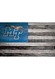 Middle Tennessee Blue Raiders Distressed Flag 11x19 Sign