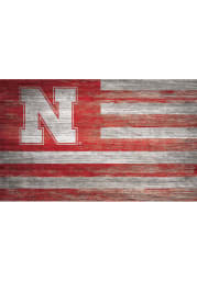 Nebraska Cornhuskers Distressed Flag 11x19 Sign