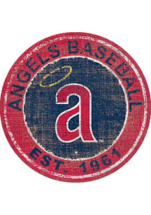 Los Angeles Angels Round Heritage Logo Sign