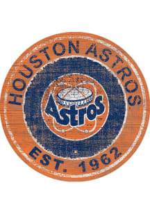 Houston Astros Round Heritage Logo Sign