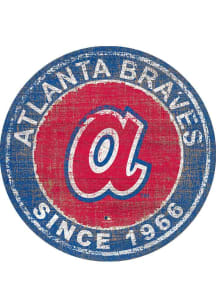 Atlanta Braves Round Heritage Logo Sign