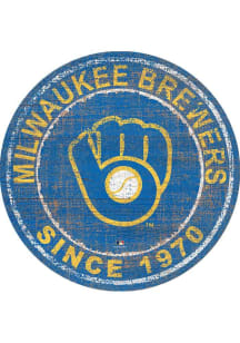 Milwaukee Brewers Round Heritage Logo Sign